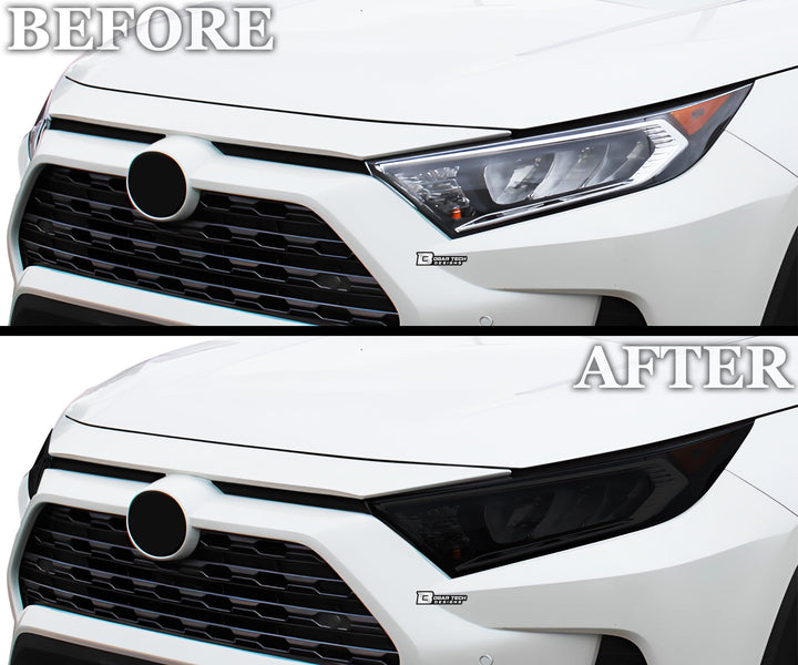 Tinted Taillight Third Brake Reflector Headlight Reverse Light Overlay Tint Film Fits Toyota Rav4 2019 - 2025 - Bogar Tech Designs