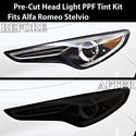 Full Headlight Taillight Precut Smoked PPF Tint Kit Film Overlay Fits Alfa Romeo Stelvio 2019 - 2025 - Bogar Tech Designs