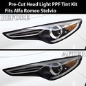 Full Headlight Taillight Precut Smoked PPF Tint Kit Film Overlay Fits Alfa Romeo Stelvio 2019 - 2025 - Bogar Tech Designs