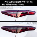 Full Headlight Taillight Precut Smoked PPF Tint Kit Film Overlay Fits Alfa Romeo Stelvio 2019 - 2025 - Bogar Tech Designs
