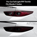 Full Headlight Taillight Precut Smoked PPF Tint Kit Film Overlay Fits Mazda 3 2019 - 2025 - Bogar Tech Designs