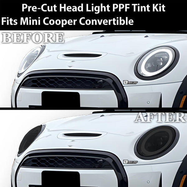 Full Headlight Taillight Precut Smoked PPF Tint Kit Film Overlay Fits Mini Cooper 2019 - 2024 - Bogar Tech Designs