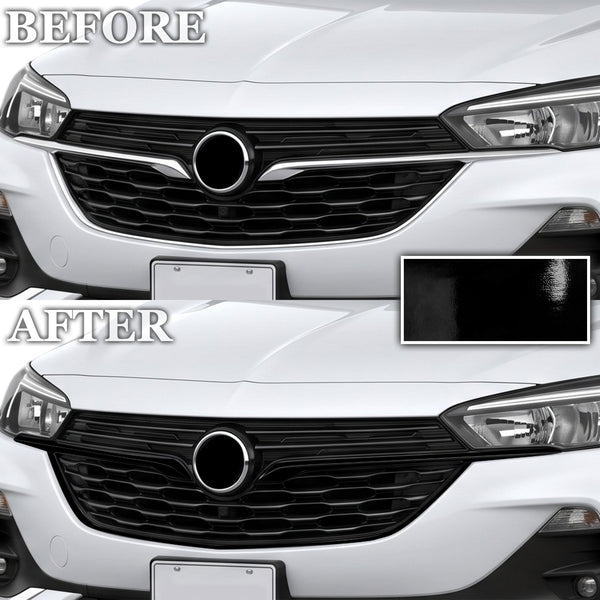 Buick Encore GX 2020-2026 Front Grille Blackout Chrome Delete Kit – Precut Gloss Black Vinyl Overlays