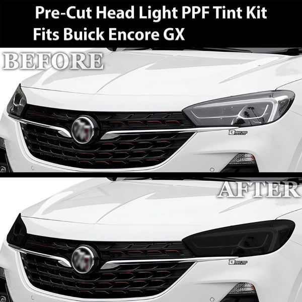 Full Headlight Taillight Precut Smoked PPF Tint Kit Film Overlay Fits Buick Encore GX 2020 - 2023 - Bogar Tech Designs