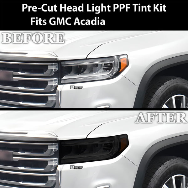Full Headlight Taillight Precut Smoked PPF Tint Kit Overlay Film Fits GMC Acadia 2020 - 2023 - Bogar Tech Designs