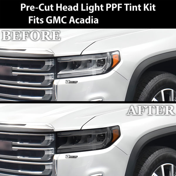 Full Headlight Taillight Precut Smoked PPF Tint Kit Overlay Film Fits GMC Acadia 2020 - 2023 - Bogar Tech Designs