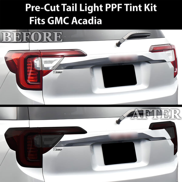 Full Headlight Taillight Precut Smoked PPF Tint Kit Overlay Film Fits GMC Acadia 2020 - 2023 - Bogar Tech Designs