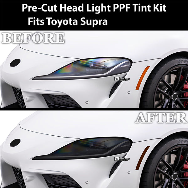 Full Headlight Taillight Precut Smoked PPF Tint Kit Film Overlay Fits Toyota Supra 2020 - 2025 - Bogar Tech Designs