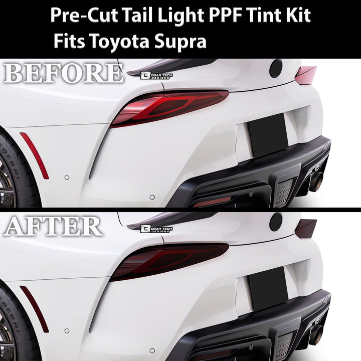 Full Headlight Taillight Precut Smoked PPF Tint Kit Film Overlay Fits Toyota Supra 2020 - 2025 - Bogar Tech Designs