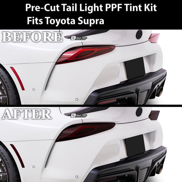 Full Headlight Taillight Precut Smoked PPF Tint Kit Film Overlay Fits Toyota Supra 2020 - 2025 - Bogar Tech Designs