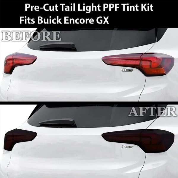 Full Headlight Taillight Precut Smoked PPF Tint Kit Film Overlay Fits Buick Encore GX 2020 - 2023 - Bogar Tech Designs