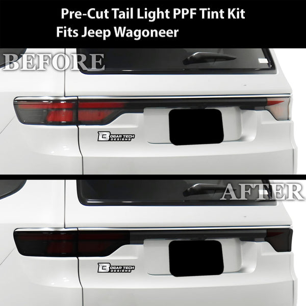 Full Headlight Taillight Precut Smoked PPF Tint Kit Overlay Film Fits Jeep Wagoneer 2020 - 2025 - Bogar Tech Designs