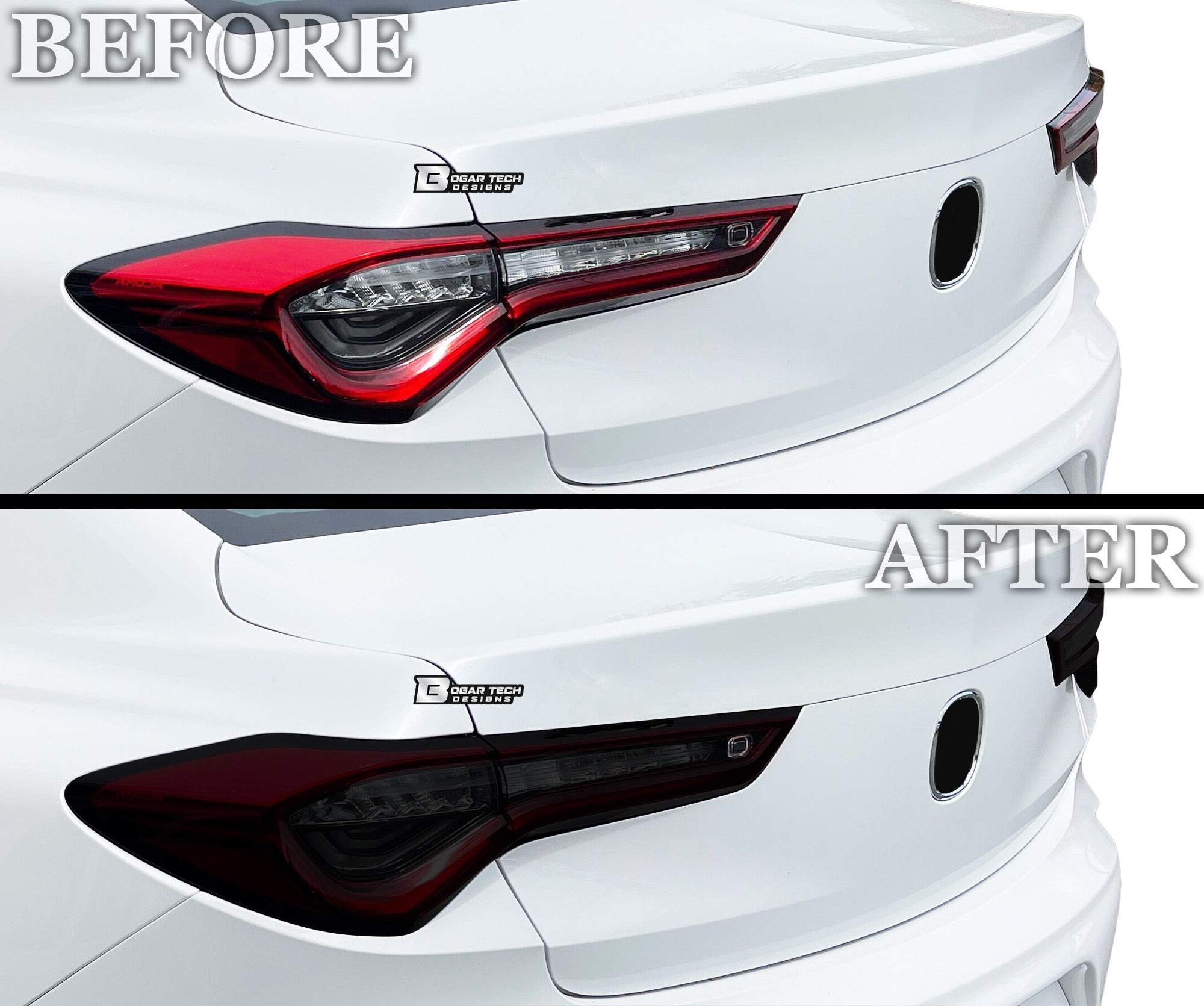 Fits Acura TLX 2021 - 2025 Full Headlight Taillight Precut Smoked PPF Tint Kit Overlay Film - Bogar Tech Designs