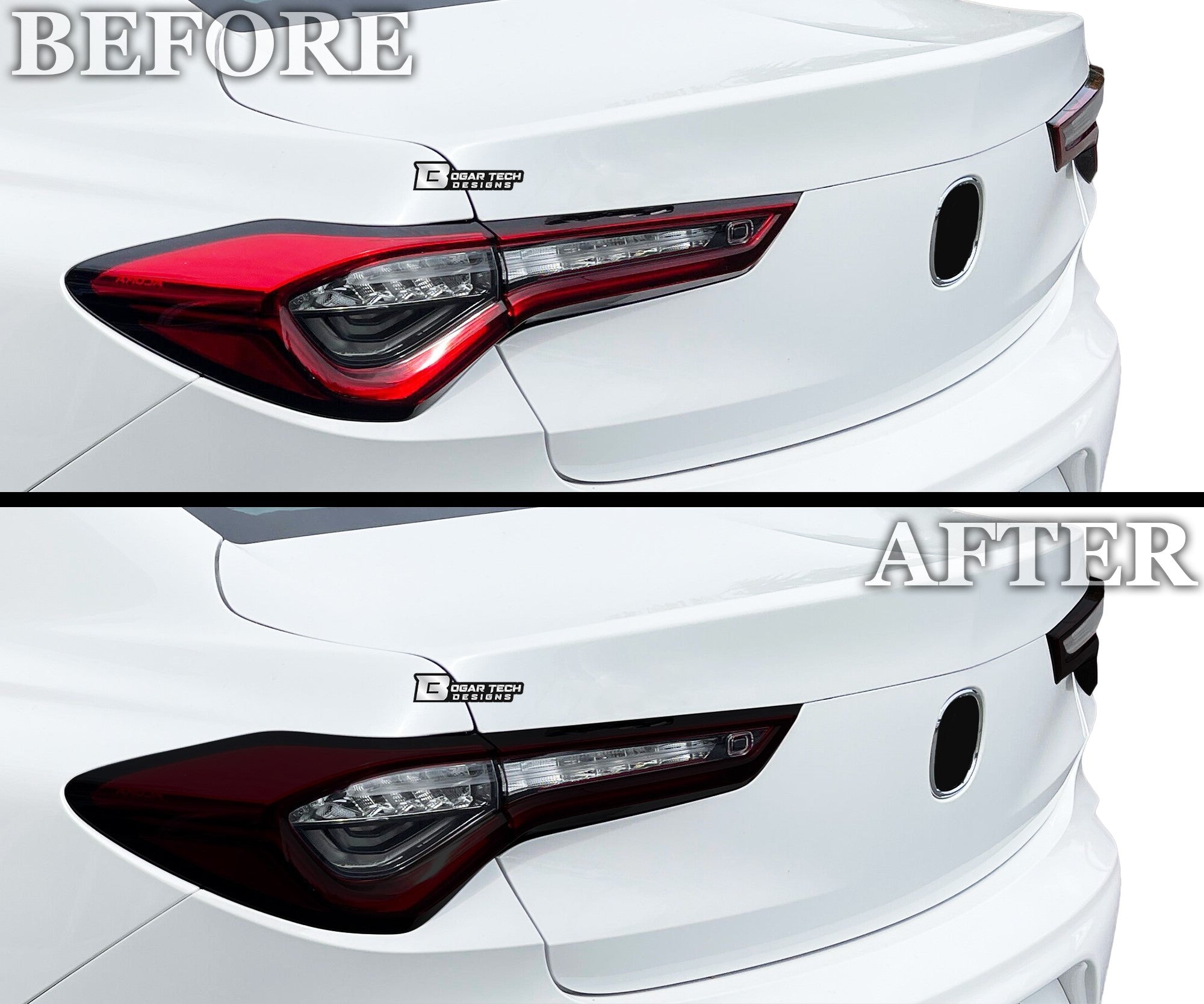 Fits Acura TLX 2021 - 2025 Full Headlight Taillight Precut Smoked PPF Tint Kit Overlay Film - Bogar Tech Designs