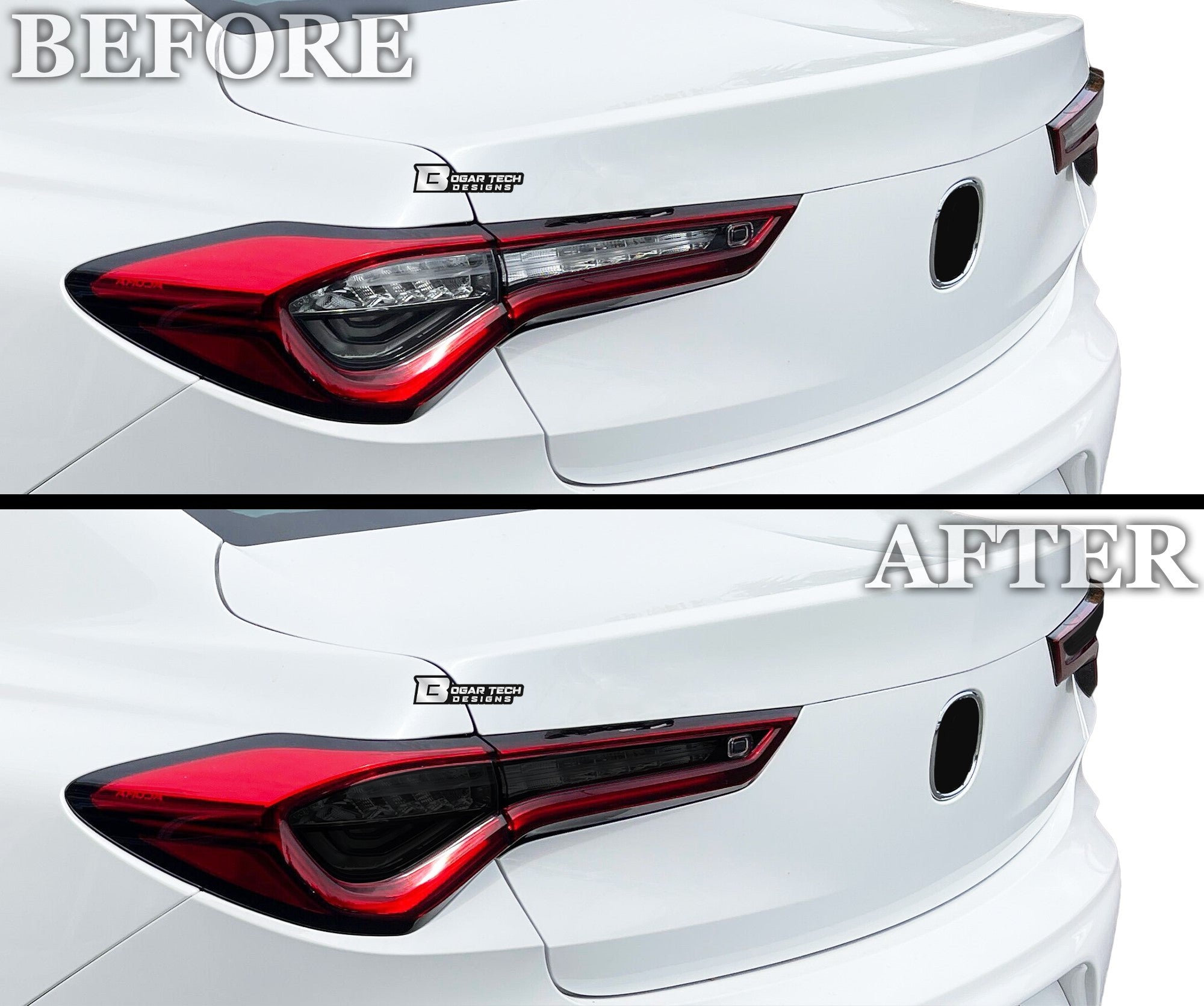 Fits Acura TLX 2021 - 2025 Full Headlight Taillight Precut Smoked PPF Tint Kit Overlay Film - Bogar Tech Designs