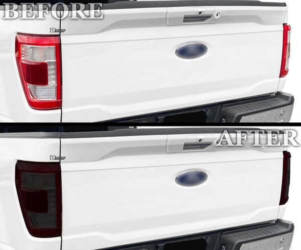 Full Headlight Taillight Precut Smoked PPF Tint Kit Film Overlay Fits FORD F - 150 F150 2021 - 2023 - Bogar Tech Designs