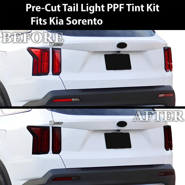 Full Headlight Taillight Precut Smoked PPF Tint Kit Film Overlay Fits Kia Sorento 2021 - 2023 - Bogar Tech Designs