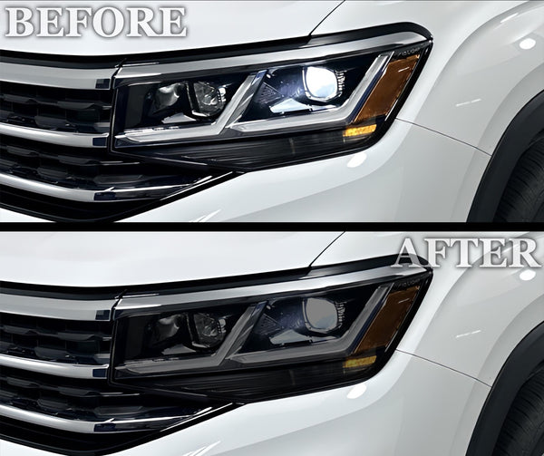 Full Headlight Taillight Precut Smoked PPF Tint Kit Film Overlay Film Fits Volkswagen Atlas 2021 - 2023 - Bogar Tech Designs
