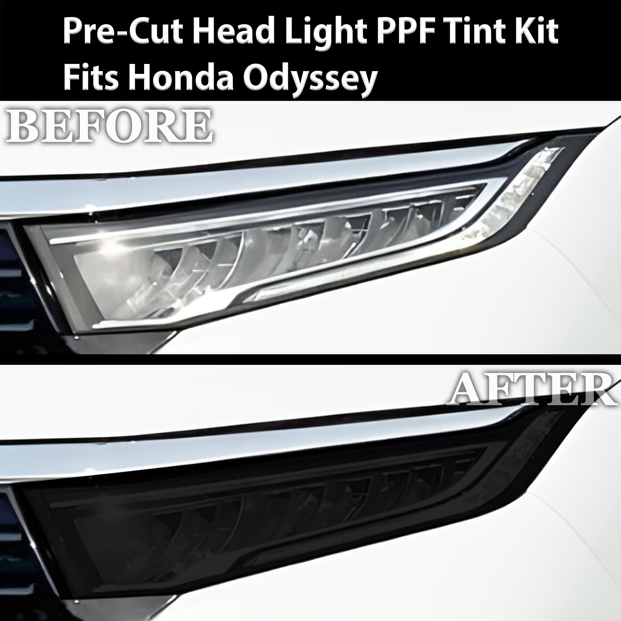 Full Headlight Taillight Precut Smoked PPF Tint Kit Film Overlay Fits Honda Odyssey 2021 - 2025 - Bogar Tech Designs