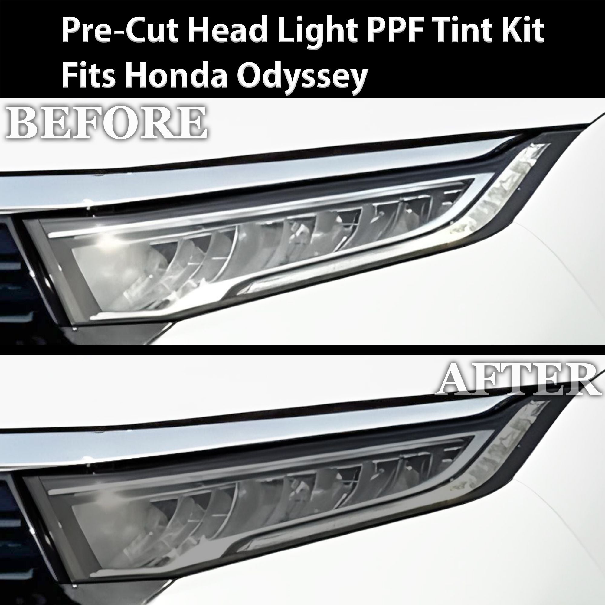 Full Headlight Taillight Precut Smoked PPF Tint Kit Film Overlay Fits Honda Odyssey 2021 - 2025 - Bogar Tech Designs