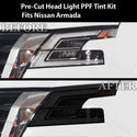 Full Headlight Taillight Precut Smoked PPF Tint Kit Film Overlay Fits Nissan Armada 2021 - 2024 - Bogar Tech Designs
