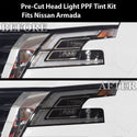 Full Headlight Taillight Precut Smoked PPF Tint Kit Film Overlay Fits Nissan Armada 2021 - 2024 - Bogar Tech Designs