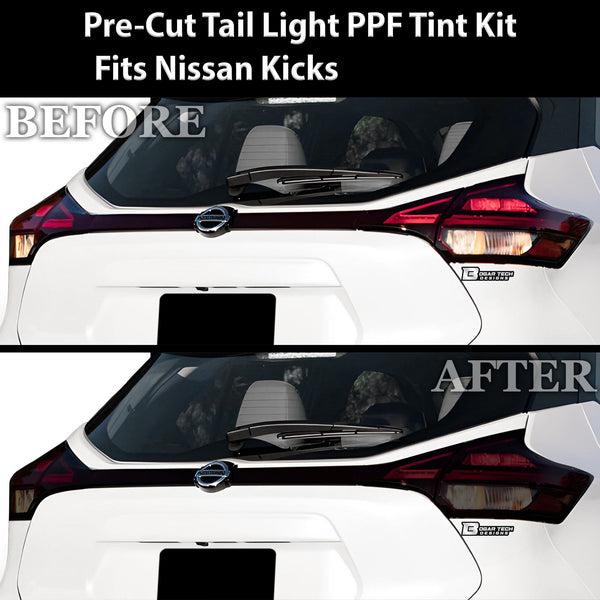 Full Headlight Taillight Precut Smoked PPF Tint Kit Film Overlay Film Fits Nissan Kicks 2021 - 2023 - Bogar Tech Designs