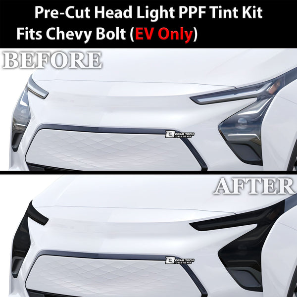 Full Headlight Taillight Precut Smoked PPF Tint Kit Film Overlay Fits Chevy Bolt 2022 2023 - Bogar Tech Designs
