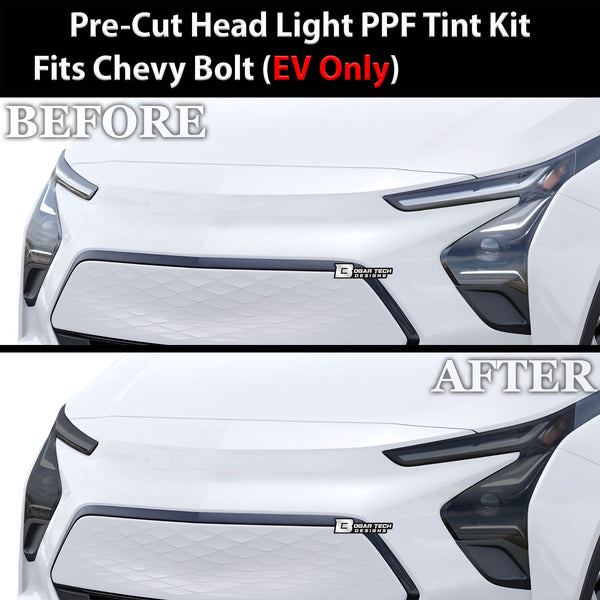 Full Headlight Taillight Precut Smoked PPF Tint Kit Film Overlay Fits Chevy Bolt 2022 2023 - Bogar Tech Designs
