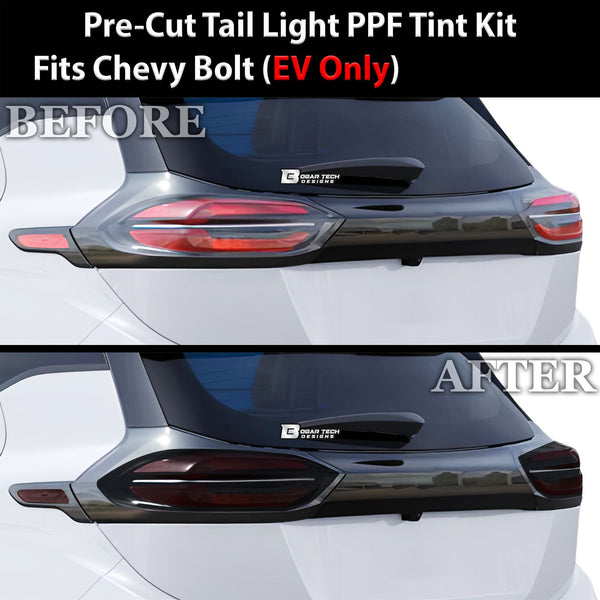 Full Headlight Taillight Precut Smoked PPF Tint Kit Film Overlay Fits Chevy Bolt 2022 2023 - Bogar Tech Designs