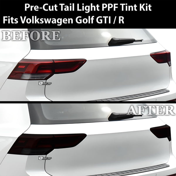 Full Headlight Taillight Precut Smoked PPF Tint Kit Overlay Film Fits Volkswagen Golf 2022 - 2025 - Bogar Tech Designs
