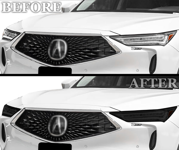 Full Headlight Taillight Precut Smoked PPF Tint Kit Film Overlay Fits Acura MDX 2022 - 2025 - Bogar Tech Designs