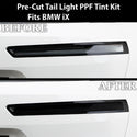 Full Headlight Taillight Precut Smoked PPF Tint Kit Film Overlay Fits BMW iX 2022 - 2024 - Bogar Tech Designs