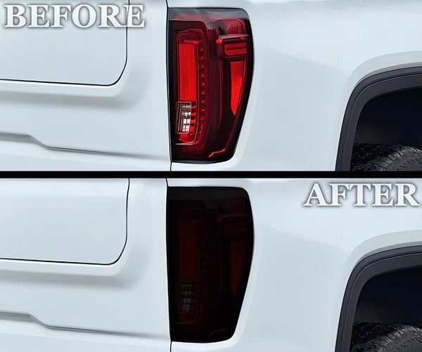 Full Headlight Taillight Precut Smoked PPF Tint Kit Film Overlay Fits GMC Sierra 2022 - 2025 - Bogar Tech Designs