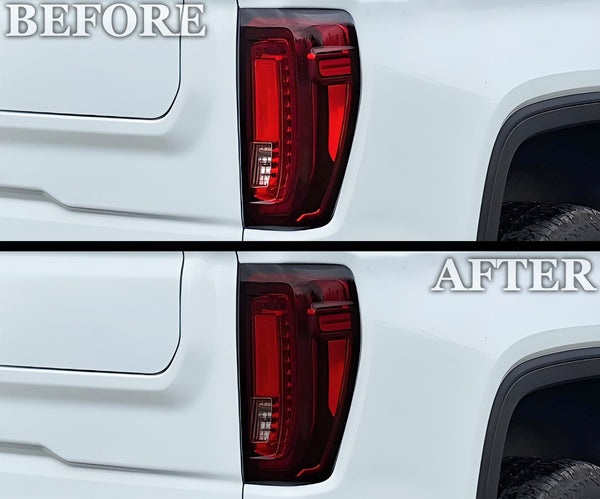 Full Headlight Taillight Precut Smoked PPF Tint Kit Film Overlay Fits GMC Sierra 2022 - 2025 - Bogar Tech Designs
