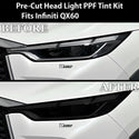 Full Headlight Taillight Precut Smoked PPF Tint Kit Film Overlay Fits Infiniti QX60 2022 - 2024 - Bogar Tech Designs