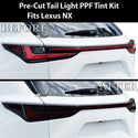 Full Headlight Taillight Precut Smoked PPF Tint Kit Film Overlay Fits Lexus NX 2022 - 2025 - Bogar Tech Designs