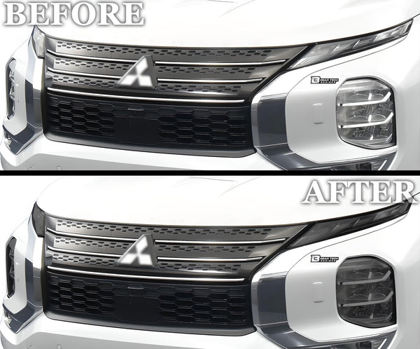 Full Headlight Taillight Precut Smoked PPF Tint Kit Film Overlay Fits Mitsubishi Outlander 2022 - 2025 - Bogar Tech Designs