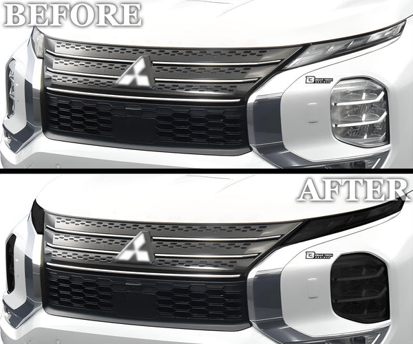 Full Headlight Taillight Precut Smoked PPF Tint Kit Film Overlay Fits Mitsubishi Outlander 2022 - 2025 - Bogar Tech Designs