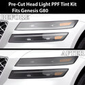 Full Headlight Taillight Precut Smoked PPF Tint Kit Film Overlay Fits Genesis G80 2022 - 2025 - Bogar Tech Designs