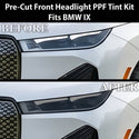 BMW iX 2022–2026 Dark Smoke Headlight & Taillight Tint Kit – Precut Vinyl Lens Overlays