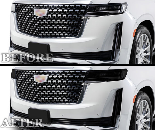 Full Headlight Taillight Precut Smoked PPF Tint Kit Film Overlay Fits Cadillac Escalade 2021+
