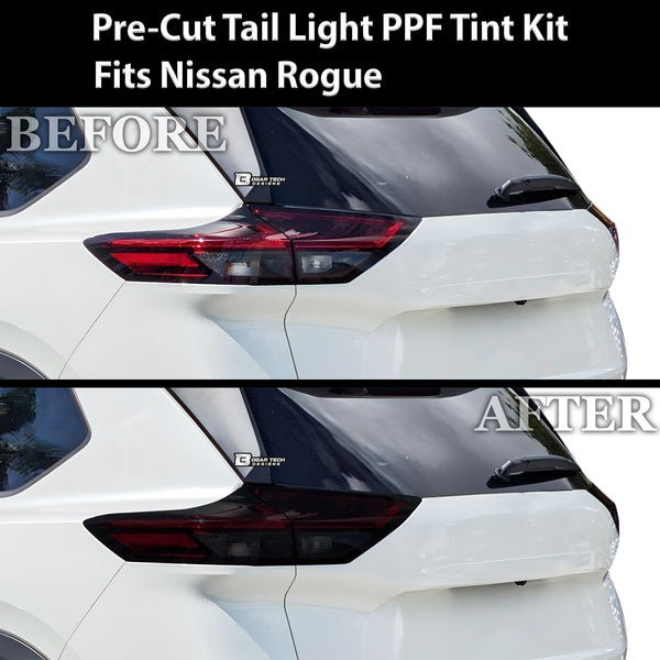 Full Headlight Taillight Precut Smoked PPF Tint Kit Film Overlay Fits Nissan Rogue 2021 - 2025 - Bogar Tech Designs