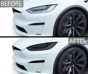 Headlights Smoke Tint For Tesla Model X (2016+ Including Plaid) Clear PPF (8mil