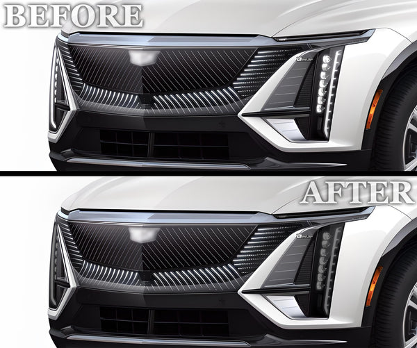 Full Headlight Taillight Precut Smoked PPF Tint Kit Film Overlay Fits Cadillac Lyriq 2023 - 2025 - Bogar Tech Designs