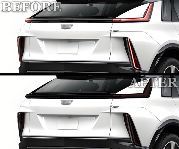 Full Headlight Taillight Precut Smoked PPF Tint Kit Film Overlay Fits Cadillac Lyriq 2023 - 2025 - Bogar Tech Designs