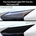 Full Headlight Taillight Precut Smoked PPF Tint Kit Film Overlay Fits Lexus RZ 2023 - 2025 - Bogar Tech Designs