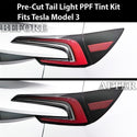 Full Headlight Taillight Precut Smoked PPF Tint Kit Film Overlay Fits Tesla Model 3 2024 - 2025 - Bogar Tech Designs