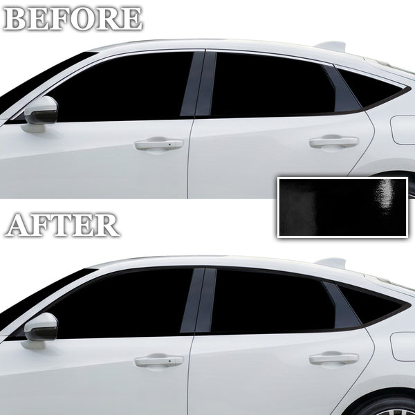 Acura Integra 2023-2026 Window Trim Blackout Chrome Delete Kit – Precut Gloss Black Vinyl Overlays