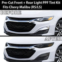Full Headlight Taillight Precut Smoked PPF Tint Kit Film Overlay Fits Chevy Malibu 2016 - 2025 - Bogar Tech Designs